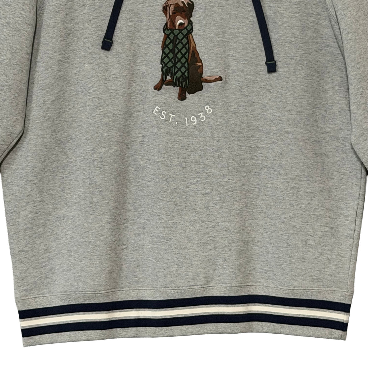 Daniel Cremieux Logo Hoodie Men's XL Drawstring Hood Grey Heather