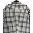 Roundtree & Yorke Performance Dress Shirt Men's 4XB LS Big & Tall Blue Plaid