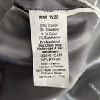 Nautica Men's Suit 2-Piece 36R 30W Bi-Stretch Cotton Gaff Solid Grey