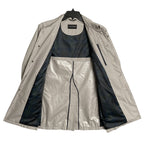 Lauren Ralph Lauren Raincoat Men's 40 Regular Cream Brown Houndstooth