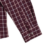 Mizzen+Main Men's XXL Trim Fit City Flannel Twill Shirt Wine Richard Plaid