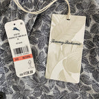 Tommy Bahama Shirt Men's 3XLT Big & Tall "Veracruz Cay" Sand Dollar Black