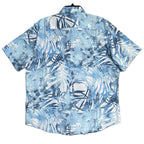 Bugatchi Shirt Men's Large Classic Fit Button-Up Short Sleeve Blue Floral