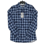 Daniel Cremiuex 38 Kyoto Men's Large Gingham Print Shirt Long Sleeve Blue