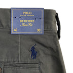 Polo Ralph Lauren Pants Bedford Chino Flat Front Stretch Gray Men's 40"x30"
