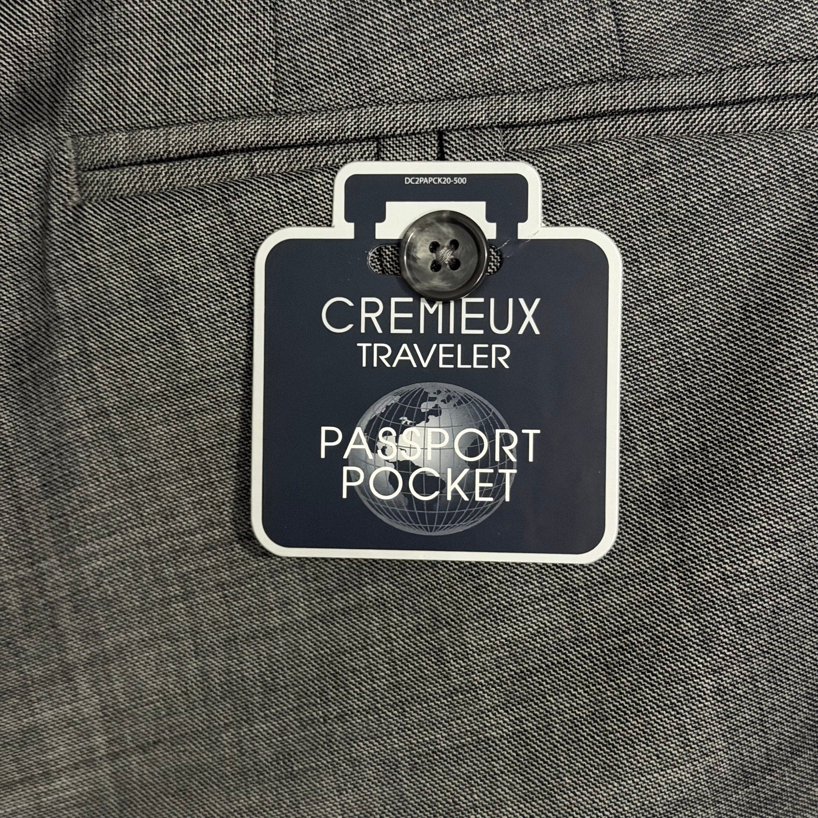 Daniel Cremieux Dress Pant Men's 46L Traveler Raw Hem Comfort Waist Gray