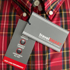 Roundtree & Yorke TravelSmart Big & Tall Men's 4XB Dress Shirt Red Plaid