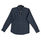 Travis Mathew Men's Small Cloud Collection Flannel Shirt Blue Heather