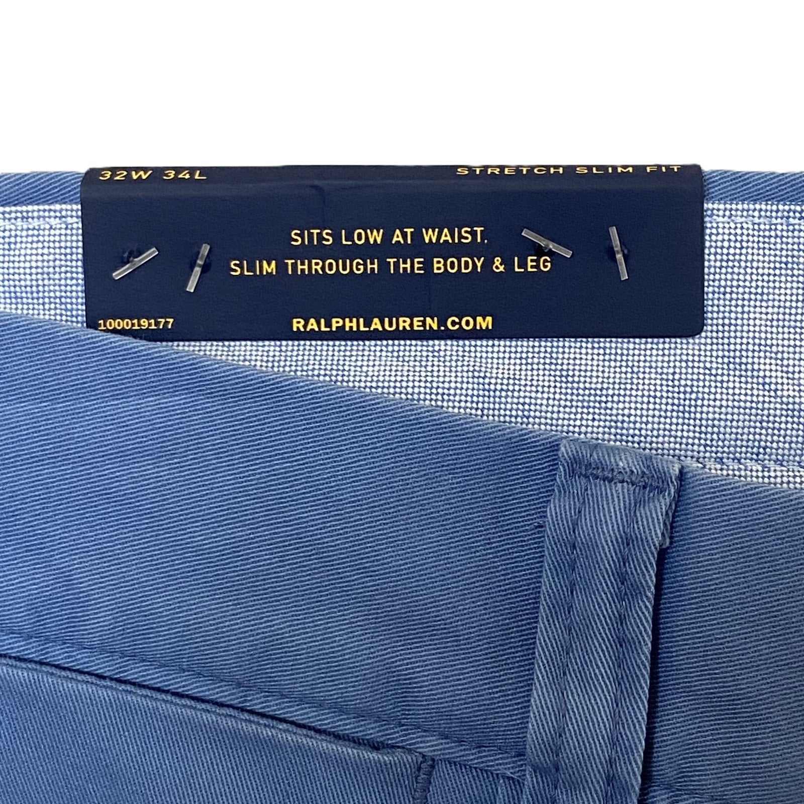 Polo Ralph Lauren Pants Men's 32x34 Slim Stretch Cotton Twill Chino Blue