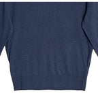 Daniel Cremieux V-Neck Sweater Men's Large Pima Cotton Cashmere Blend Navy