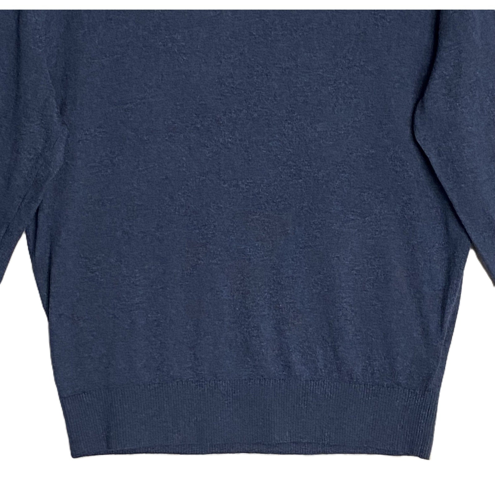 Daniel Cremieux V-Neck Sweater Men's Large Pima Cotton Cashmere Blend Navy