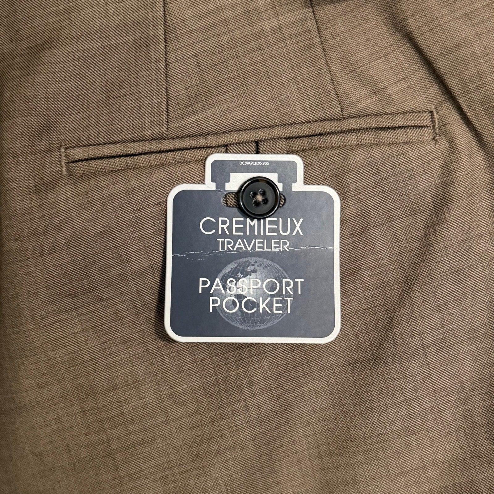 Daniel Cremieux Dress Pant Men's 44L Traveler Raw Hem Comfort Waist Tan