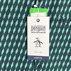 Penguin Shirt Men's Small Long Sleeve Button-Down Shirt Green Geo Print