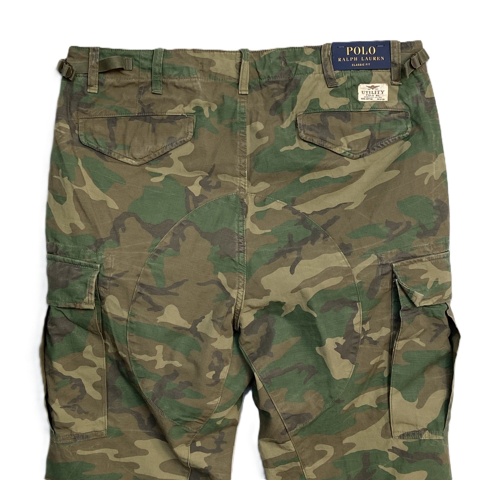 Polo Ralph Lauren Men's 36Tx36 Big & Tall Classic Fit Camo Canvas Cargo Pant