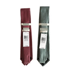 Perry Ellis Portfolio Men's Ties Lot of 2 Red Bartolle Mini & Green Mackin Geo