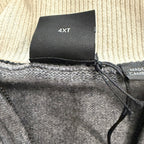Boss H-Hemario Quarter Zip Sweater Men's 4XT Big & Tall Wool Cashmere Gray
