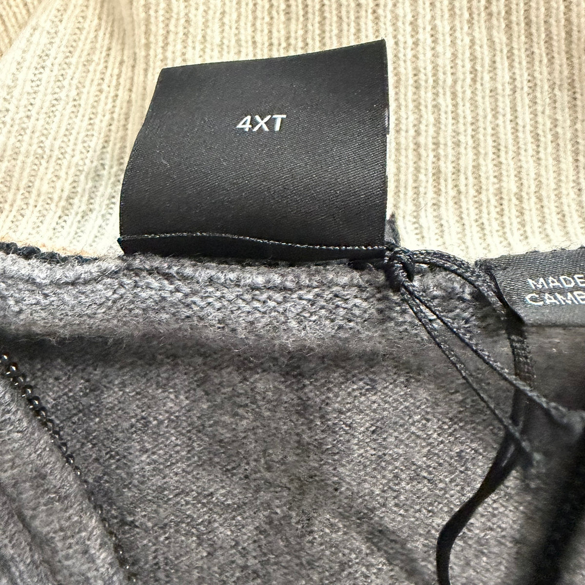 Boss H-Hemario Quarter Zip Sweater Men's 4XT Big & Tall Wool Cashmere Gray
