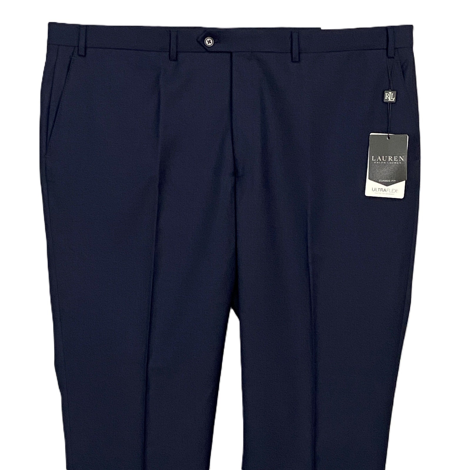 Lauren Ralph Lauren Suit Pant Men's 44x32 Classic Fit Ultraflex Solid Navy