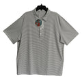 Criquet Polo Shirt Men's XXL Short Sleeve Stretch Fabric Grey Stripe