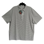 Criquet Polo Shirt Men's XXL Short Sleeve Stretch Fabric Grey Stripe