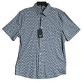 Faherty Shirt Men's Medium The Movement Short Slv Shirt Marine Palm Foliage