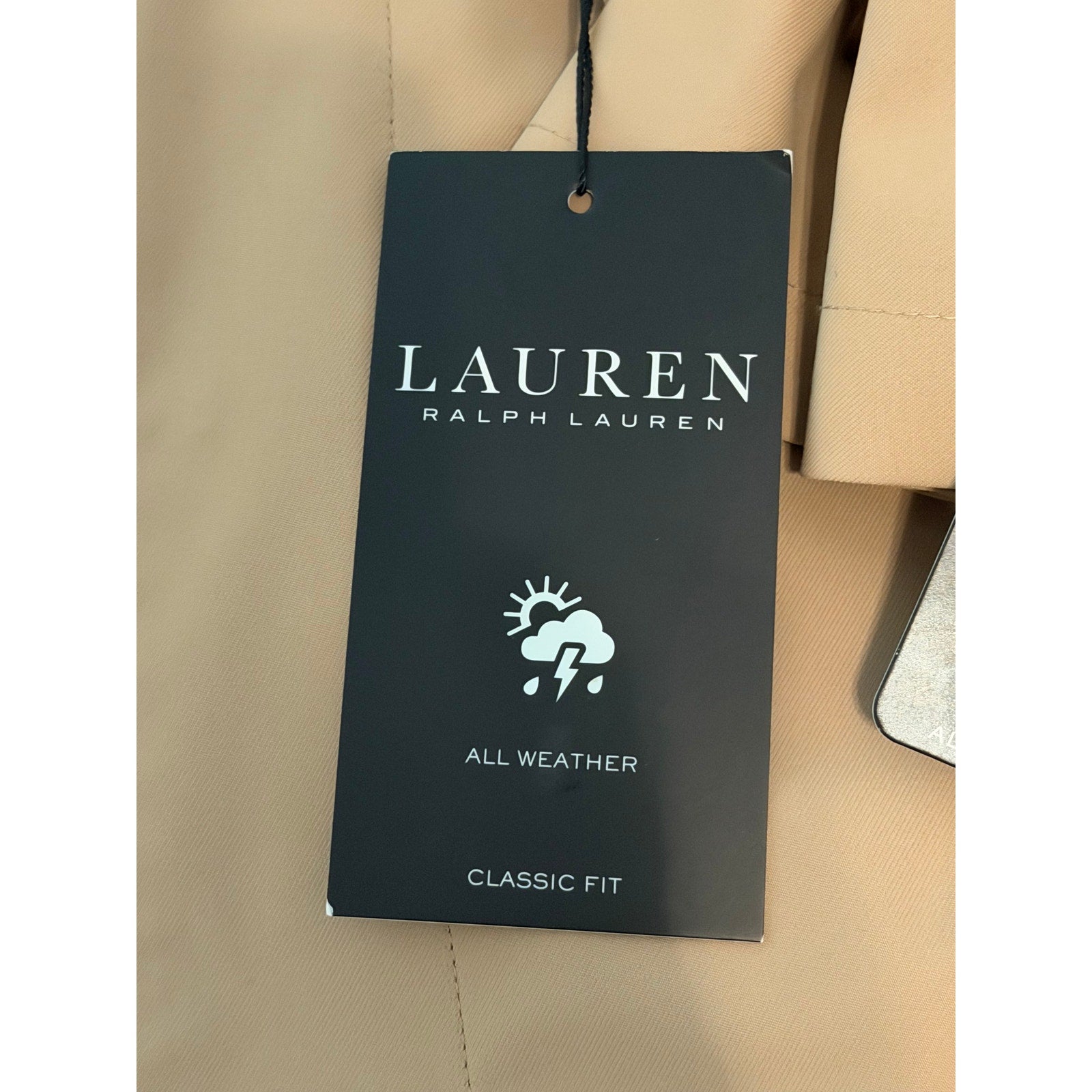 Lauren Ralph Lauren Coat Men's 46 Long All-Weather Coat Stanza Solid Khaki