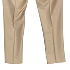 Ted Baker London Joey Pant Men's 38R Wool Dress Pant Solid Tan Raw Hem