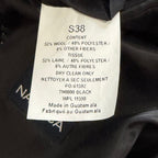 Nautica Overcoat Men's 38 Short Double-Breasted Wool Blend Lined Black