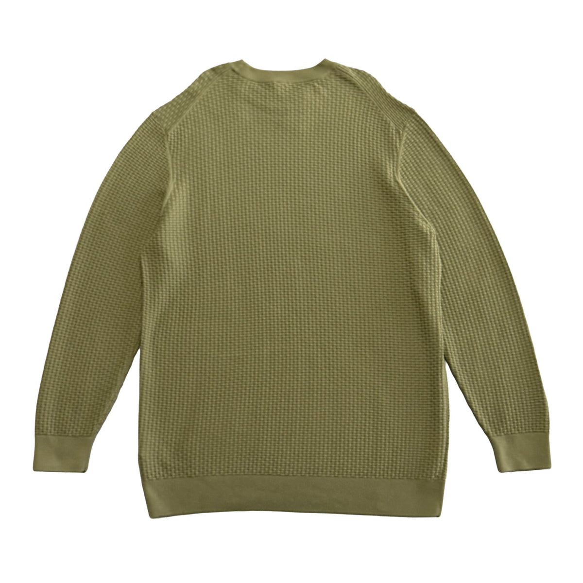 Boss H-Imberto Sweater Men's Long Sleeve Crew Neck Basket-Weave Medium Green