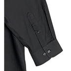 Roundtree & Yorke Dress Shirt Men's 20 36/37 Tall Slim Cotton Twill Black