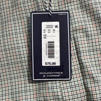 Roundtree & Yorke Oxford Dress Shirt Men's 4XB LS Big & Tall Green Red