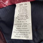 Nautica Ceylon Dress Pant Men's 46x32 Flat Front Active Stretch Burgundy