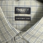 Faherty Shirt Men's XL The Movement Shirt Sage River Plaid Supima Cotton