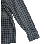 Johnston & Murphy Shirt Men's XL Long Sleeve Navy Gingham Pockets