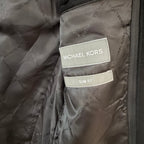 Michael Kors Hanover Overcoat Men's 38 Regular Slim Fit Wool Blend Black