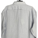 Daniel Cremieux Linen Shirt Men's XXL Signature Albini Fabrics Blue & White