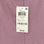 Alfani Dress Shirt Men's XL 17-17.5 34/35 Slim Fit Rose & White Geo Print