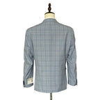 Alfani Alfatech Sport Coat Men's 46R Slim Fit Stretch Blue Plaid