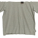 Boss Short Sleeve T-Shirt Men's 3XT Big & Tall Cotton Linen Green Stripe