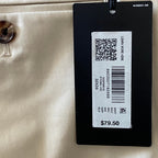 Murano Dress Pants Men's 32x34 Alex Slim Fit Flat Front Solid Cream