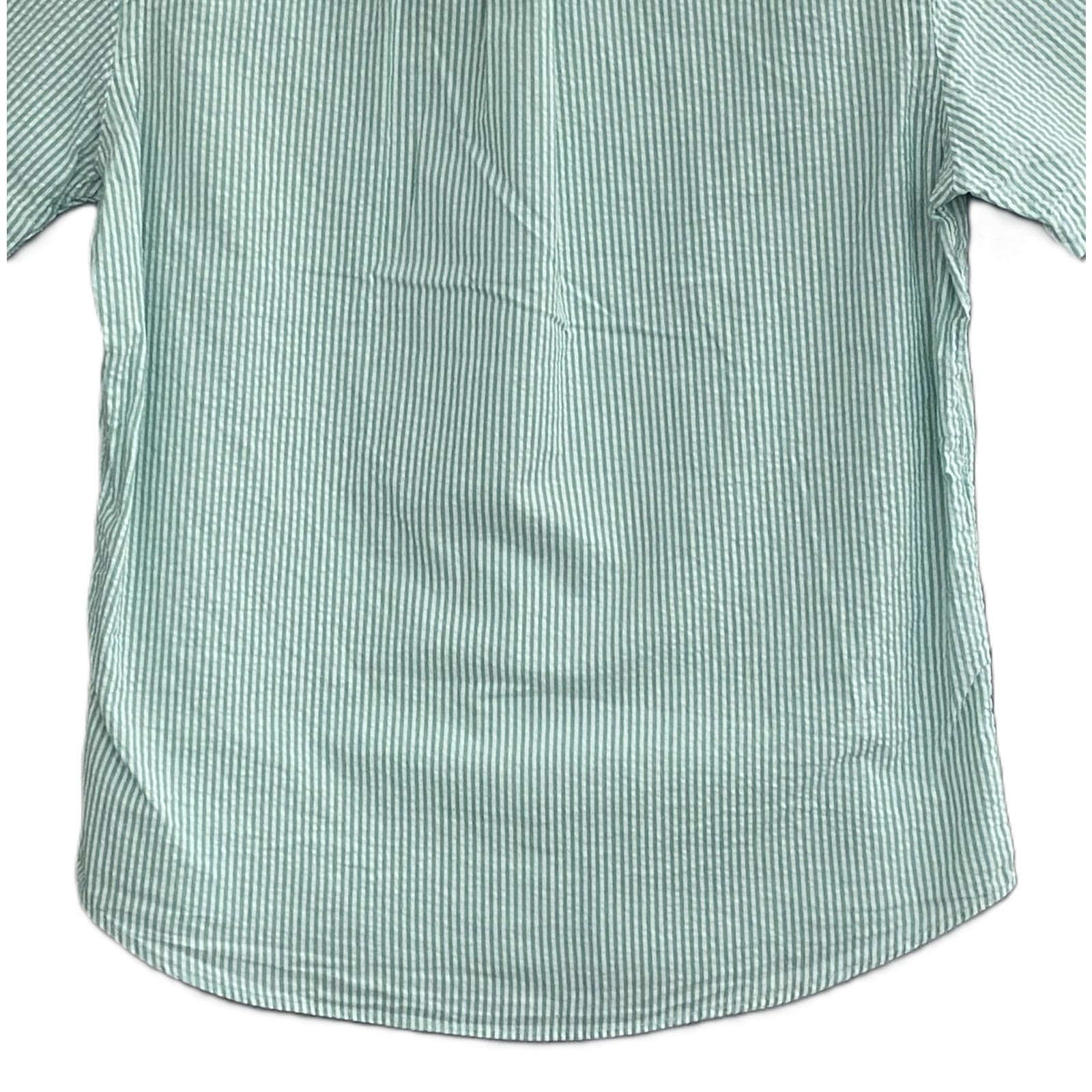 Polo Ralph Lauren Shirt Men's Small Classic Fit Short Sleeve Seersucker Green
