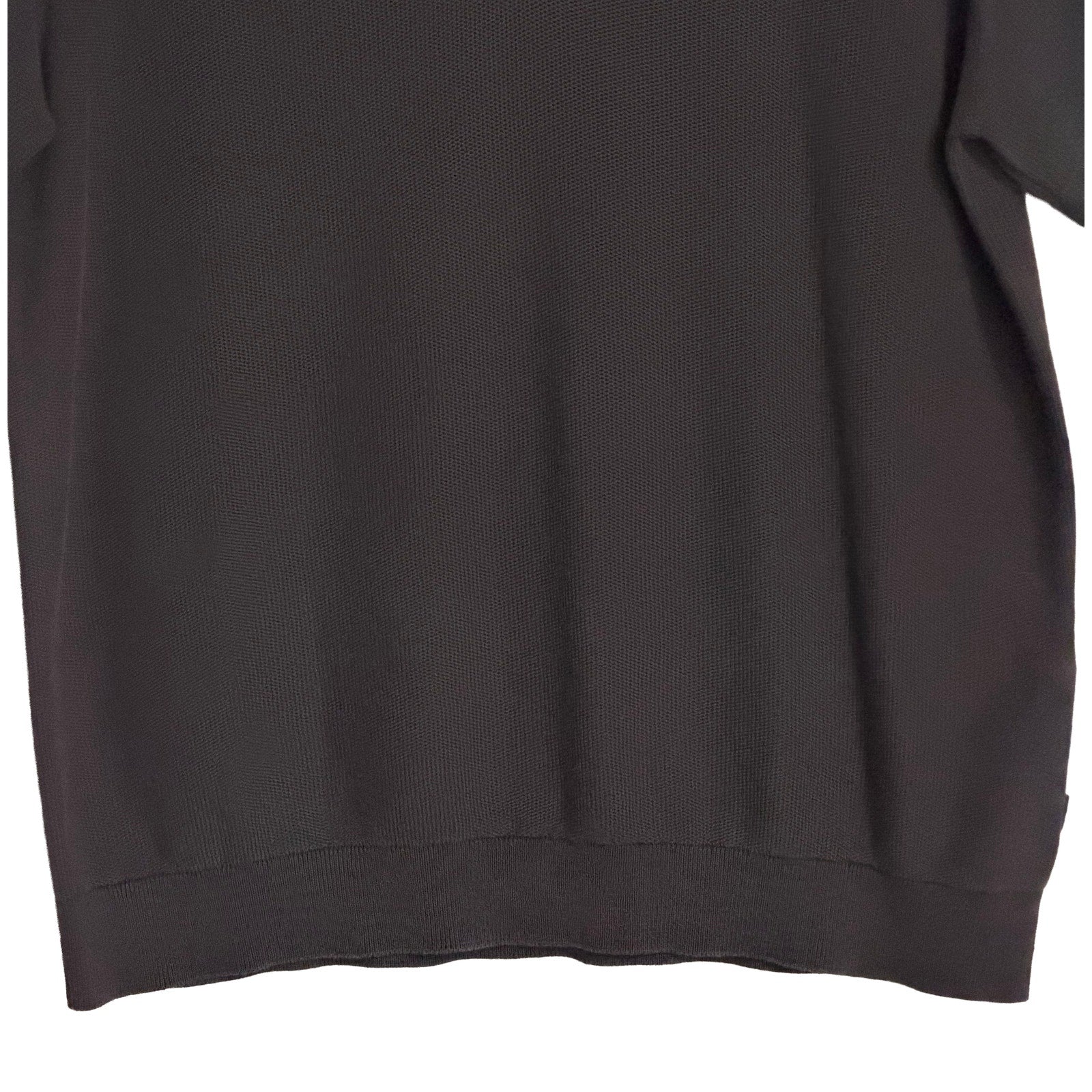 Michael Kors Polo Shirt Men's Large Short Sleeve Knit Cotton Black