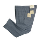 Calvin Klein Dress Pant Men's 40"x30" Slim Fit Flat Front Stretch Blue Plaid
