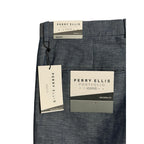 Perry Ellis Portfolio Pants Men's 36"x34" Modern Fit Linen Blend Blueprint