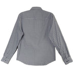 Bugatchi Dress Shirt Men's Small Long Sleeve Button-Up Blue Brown Geo