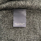 Hart Schaffner Marx Sweater Men's 3XB Big & Tall V-Neck Merino Wool Charcoal