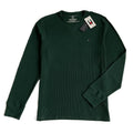 Tommy Hilfiger Tee Men's XL Long Sleeve Waffle-Knit Crew Neck Green