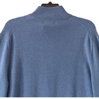 Polo Ralph Lauren Men's XXL Quarter-Zip Wool Sweater Italian Yarn Blue