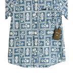 RVCA Casual Shirt Men's Small Regular Fit Button-Up Blue Floral Frame
