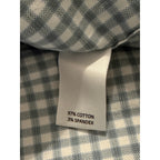 Daniel Cremieux Oxford Shirt Men's 4XB Big & Tall Button-Down Stretch Stone Blue Gingham